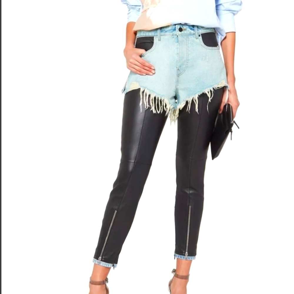 Alexander Wang | Denim Leather Pant